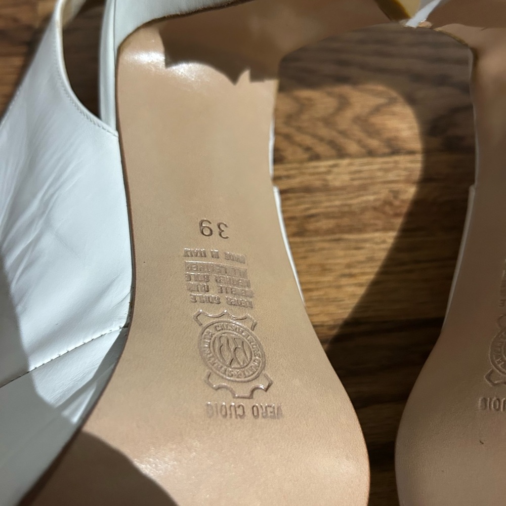 White Peep-Toe Heels - Picture 6 of 7
